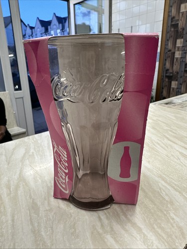 Coca cola pink glass - coca-cola,