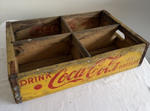 1960 coca cola wooden bottle - coca-cola,